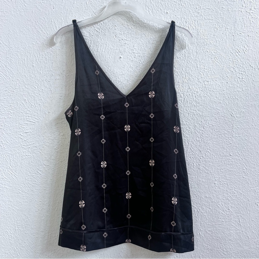 Soma black gold print cami top